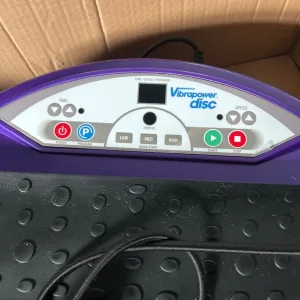 VIBRAPOWER DISC PLUG IN EXERCISE VIBRATION MACHINE WITH HANDLE RESIDENT PULLS - Image 7