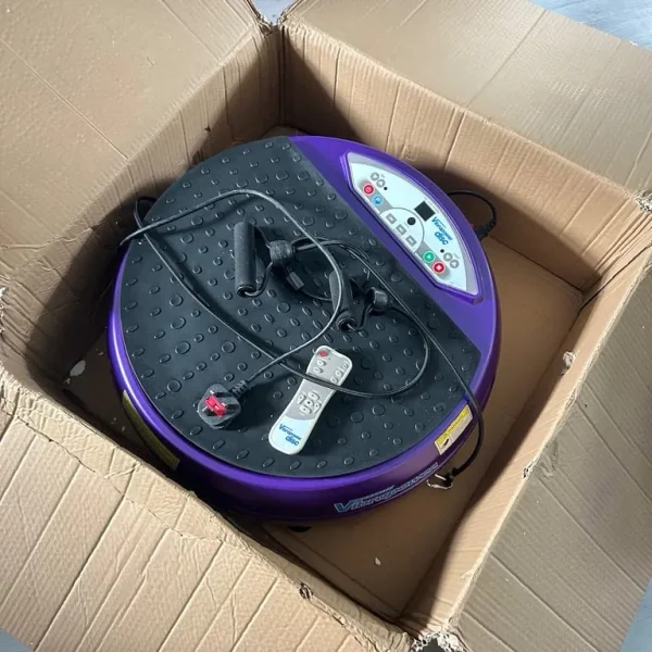 VIBRAPOWER DISC PLUG IN EXERCISE VIBRATION MACHINE WITH HANDLE RESIDENT PULLS