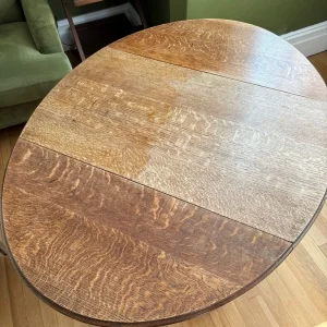 Drop leaf antique dining table - Image 3