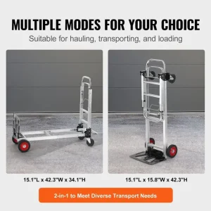 400 lbs Folding Hand Truck Lightweight Dolly with Wheels Foldable Luggage - Image 5