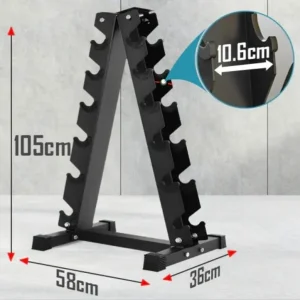 Dumbbell rack stand unused 6 tier heavy duty steel - Image 7