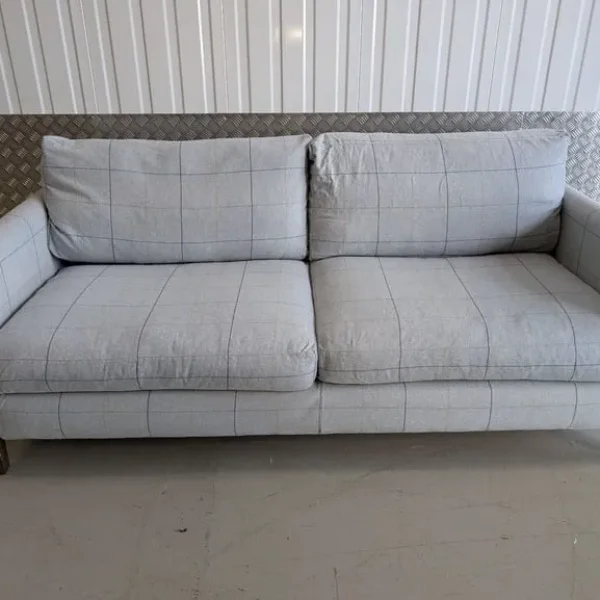 Izzy Celtic Check 3 Seater Sofa (Blue/Grey) Sofa com - Cost £1380 - Good Condition - Delivery Avail