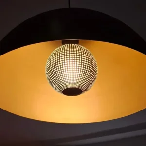 B&Q Good Home Songor Black Pendant Light Shade + 5W G125 LED light bulb - Image 2