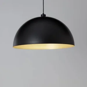 B&Q Good Home Songor Black Pendant Light Shade + 5W G125 LED light bulb - Image 3