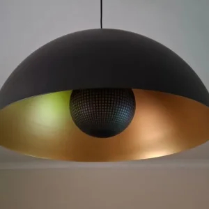 B&Q Good Home Songor Black Pendant Light Shade + 5W G125 LED light bulb