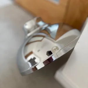 3 x Chrome Ceiling Dome Light Shades