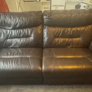 SCS recliner real leather sofa - Image 4