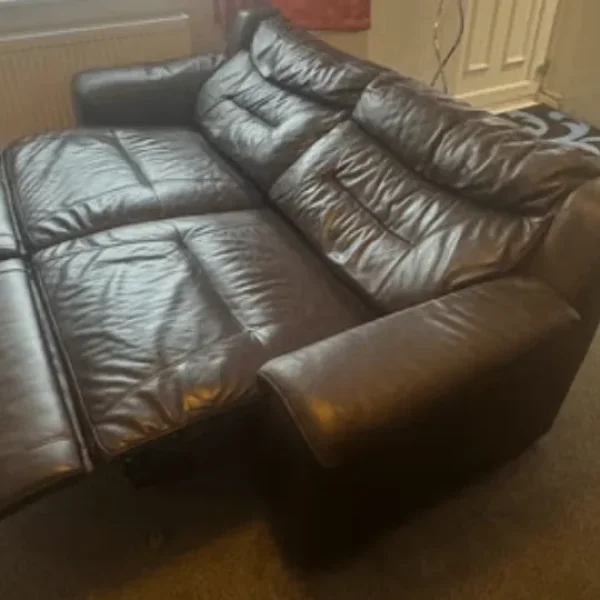SCS recliner real leather sofa