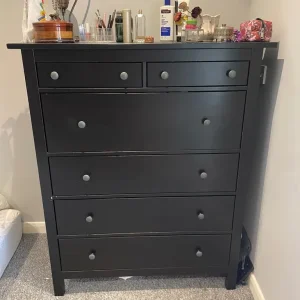 Ikea Hemnes chest of 6 drawers in black brown - Image 2