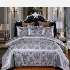 New - lux Satin Jacquard Double Duvet 3 Piece