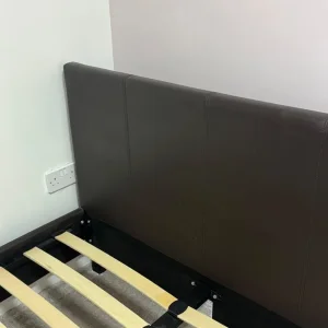 Brown Faux Leather Small Double (3/4) bed - Image 3