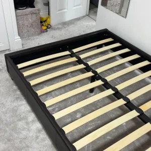 Brown Faux Leather Small Double (3/4) bed - Image 4