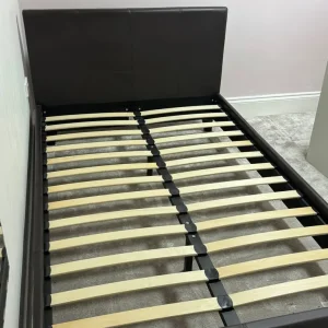 Brown Faux Leather Small Double (3/4) bed - Image 6