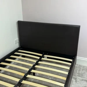 Brown Faux Leather Small Double (3/4) bed