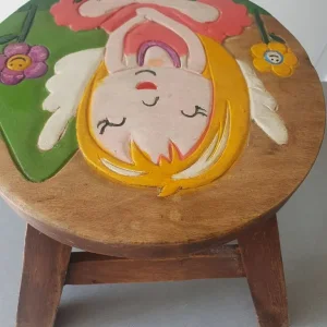 CHILDS WOODEN STOOL - Image 7