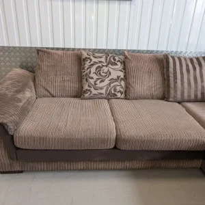 DFS Large Jumbo Cord Corner Sofa - Foam Seats- Brown - Good Condition - Delivery Available - Image 3