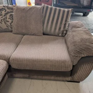DFS Large Jumbo Cord Corner Sofa - Foam Seats- Brown - Good Condition - Delivery Available - Image 4