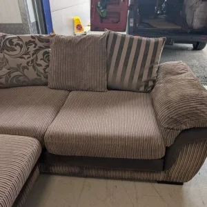 DFS Large Jumbo Cord Corner Sofa - Foam Seats- Brown - Good Condition - Delivery Available - Image 7