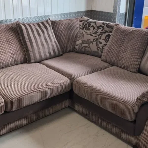 DFS Large Jumbo Cord Corner Sofa - Foam Seats- Brown - Good Condition - Delivery Available