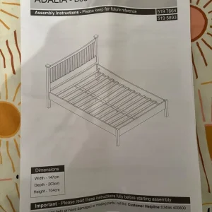 Wooden Double Bed Frame - Image 2