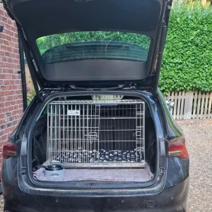 PET WORLD 36" Sloped Transport Crate – Car Dog Cage Carrier for Estate/Hatchback