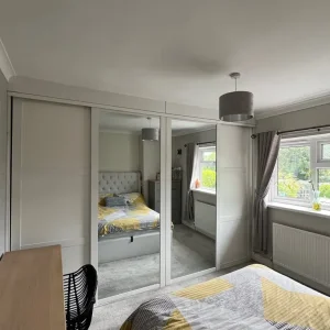 Howdens sliding wardrobe mirrored doors
