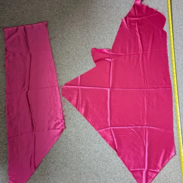 Pink satin cloth piece
