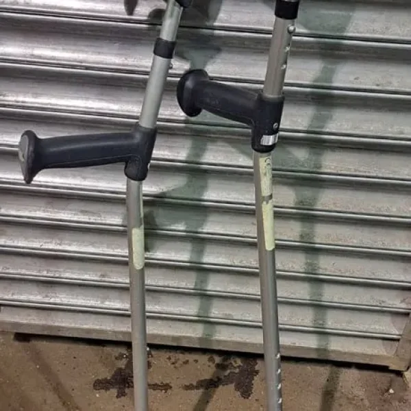 Double Adjustable Pair of Crutches