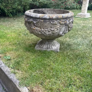 Vintage stone planter
