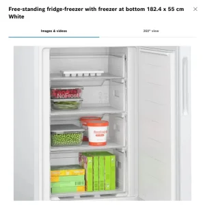 Bosch Series 2 KGN27NWEAG 50/50 Split, No Frost, 55cm Wide Fridge Freezer - White - Image 3