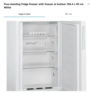 Bosch Series 2 KGN27NWEAG 50/50 Split, No Frost, 55cm Wide Fridge Freezer - White - Image 4