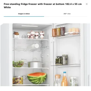 Bosch Series 2 KGN27NWEAG 50/50 Split, No Frost, 55cm Wide Fridge Freezer - White - Image 5