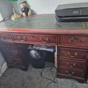 Chesterfield style desk and captains chair