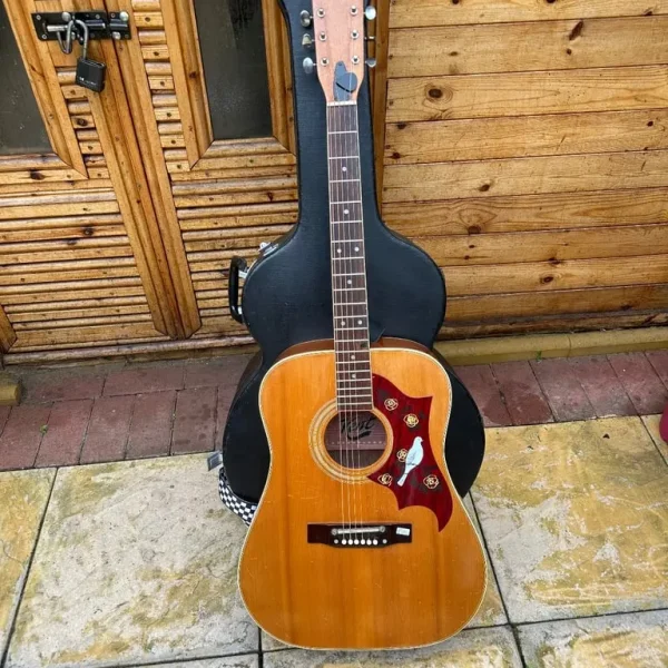 Kent full sized vintage guitar with hard case