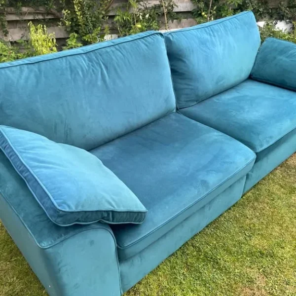 Blue 2 Seater Sofa Bed With Matching 3-4 Seater Sofa. DELIVERY AVAILABLE