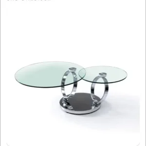 Glass and chrome extendable coffee table - Image 5