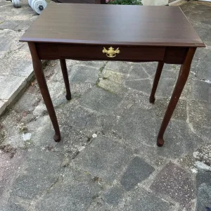 Vintage brown desk vanity table with drawer - Image 2