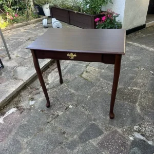 Vintage brown desk vanity table with drawer - Image 6
