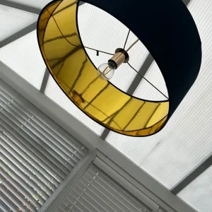 Navy and gold large light shade - Image 2