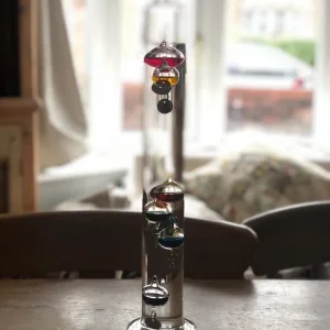 Large free standing Galileo thermometer 420mm 16.5 inches high, new.