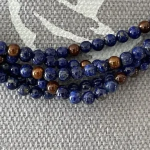 Vintage Lapis Lazuli Beaded Necklace - Image 2
