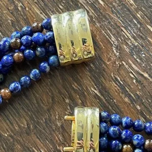 Vintage Lapis Lazuli Beaded Necklace - Image 5