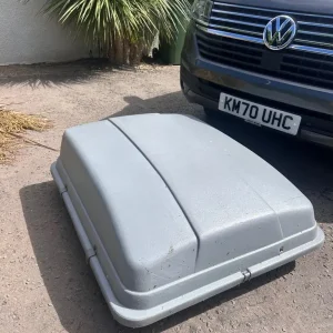 Halfords Karrite Roof box for sale comes with clamps, £75 - Image 2