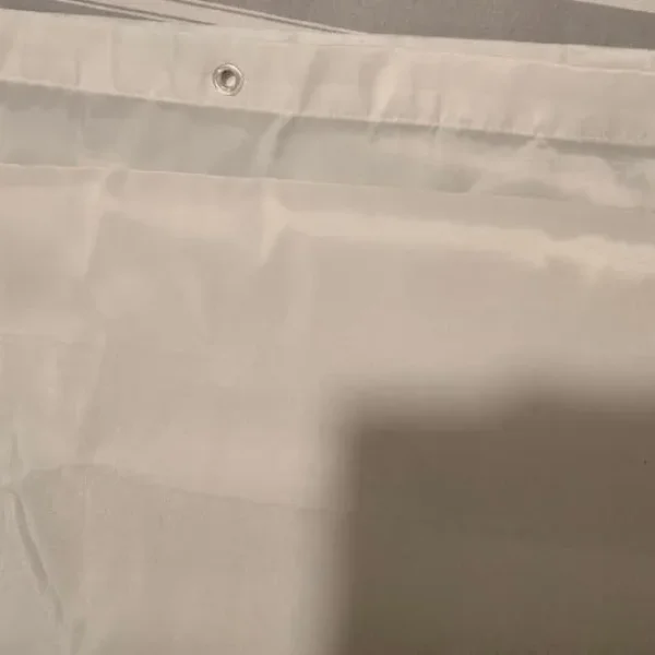 White weighted shower curtains 68"×70"