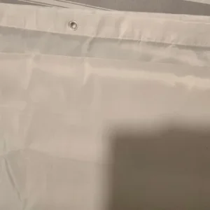 White weighted shower curtains 68"×70"