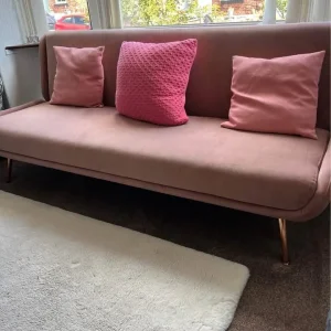 3 seater sofa - baby pick, Crushed velvet - Image 2