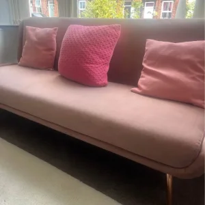 3 seater sofa - baby pick, Crushed velvet - Image 4