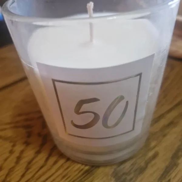 50 birthday candle