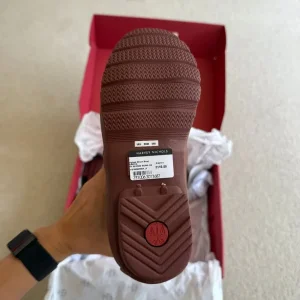 Hunter Original Wellies Burgundy/Brown Short Panelled Rubber Wellington Boots - Image 5