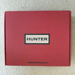 Hunter Original Wellies Burgundy/Brown Short Panelled Rubber Wellington Boots - Image 7